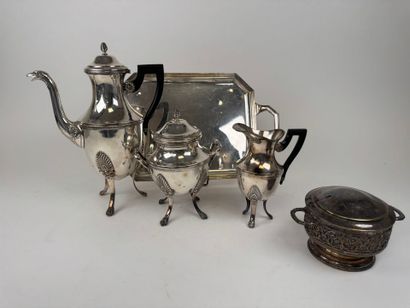 Silver-plated tea and coffee set including...