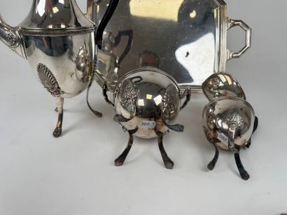 Silver-plated tea and coffee set including...