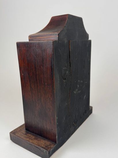 Small wooden and veneered display case, the...