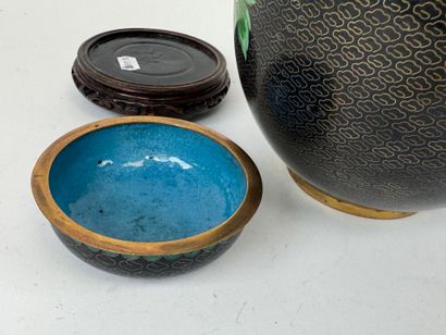 ASIA, 20th C. Cloisonné and enameled brass...