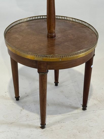 Small circular sideboard in molded wood with...