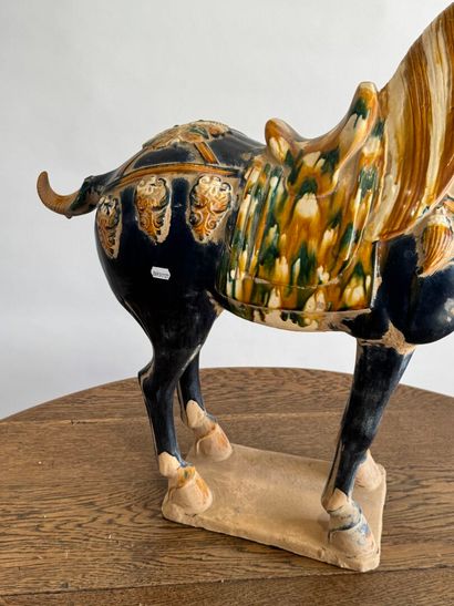 CHINA, 20th century.
TANG style.
Large polychrome...