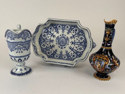 GIEN.
Polychrome earthenware set including...