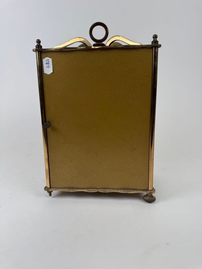 KOMA.
Brass and beveled glass table clock.
25...