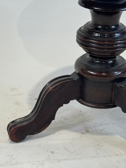 Circular tripod piano stool in molded and...