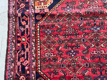 IRAN. 
Polychrome wool carpet with stylized...