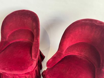 Pair of red velvet 