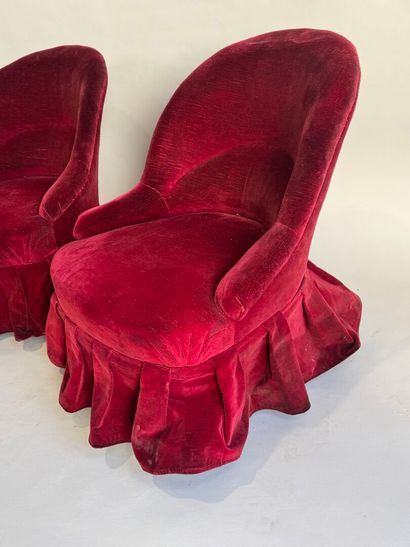 Pair of red velvet 