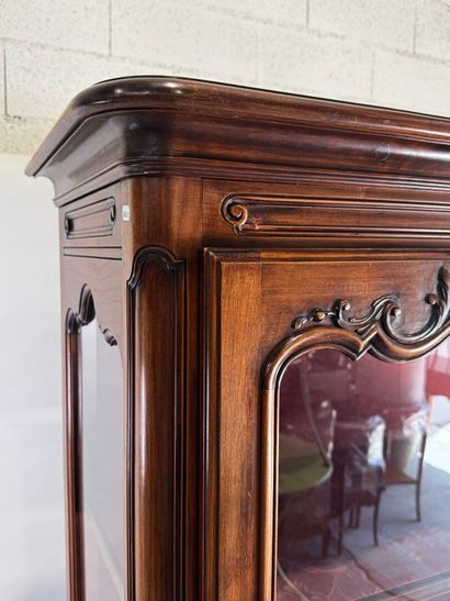 Molded and carved wood display case opening...