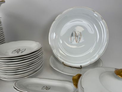Georges BOYER, Limoges.
Part of a white porcelain...