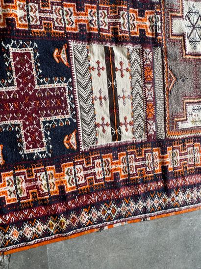 MOROCCO, 20th century. 
Hand-woven polychrome...