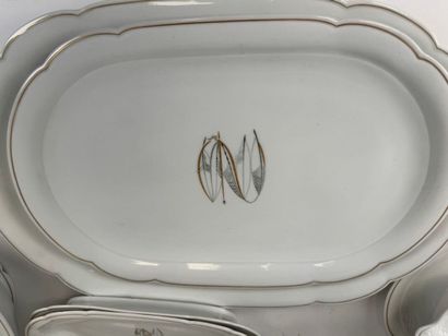 Georges BOYER, Limoges.
Part of a white porcelain...