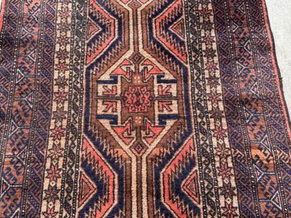 IRAN. 
Polychrome wool carpet with stylized...