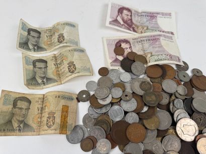Lot of loose coins from various countries,...