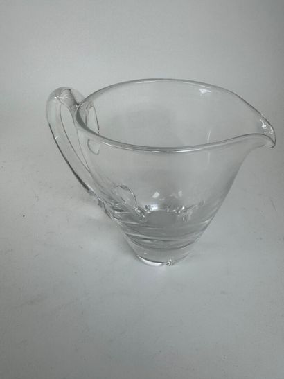 Crystal and glass lot including :
- large...