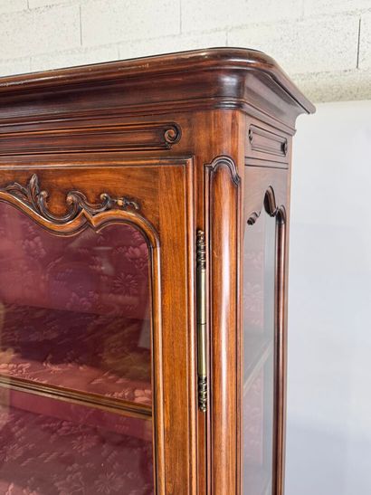 Molded and carved wood display case opening...