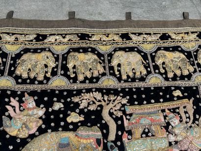 INDIA, 20th century.
Metallic thread and...