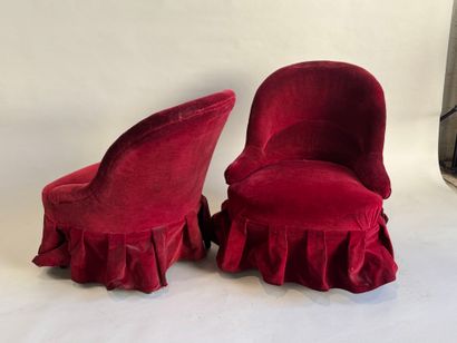 Pair of red velvet 