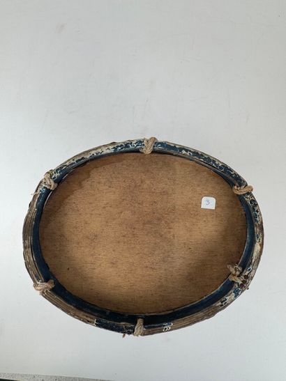 Small desk basket in boiled cardboard in...