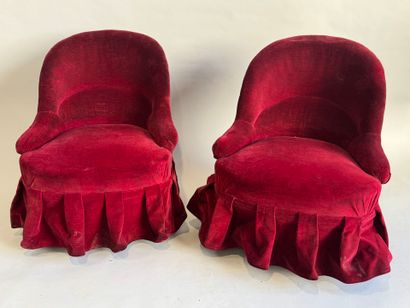 Pair of red velvet 