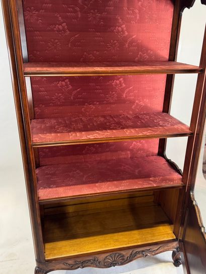 Molded and carved wood display case opening...
