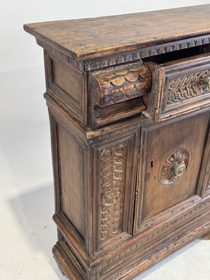 Small molded and carved wooden sideboard...