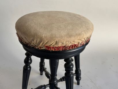 Molded, carved and blackened wood piano stool.
Napoleon...