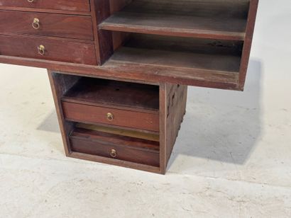 Suite of two mahogany front storage pedestals...