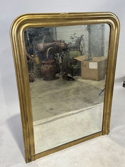 Wooden and stucco mirror with channels and...