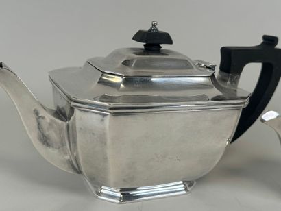 Coffee or tea service in silver-plated metal...