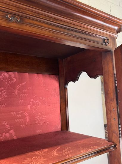 Molded and carved wood display case opening...