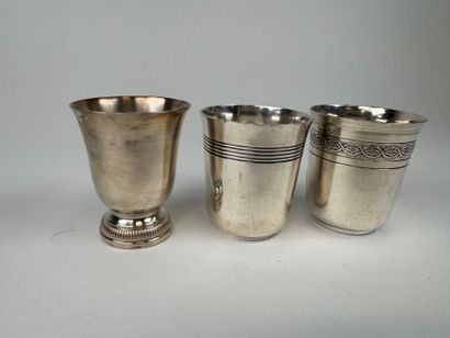 CHRISTOFLE GALLIA Suite of 3 silver-plated...