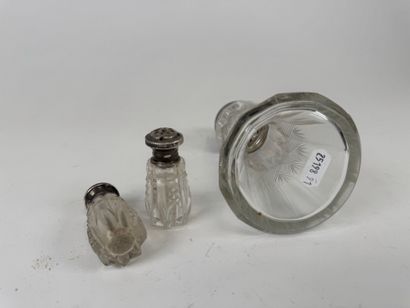 Set comprising: - glass and silver-plated...