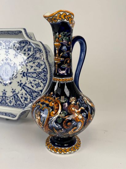 GIEN.
Polychrome earthenware set including...