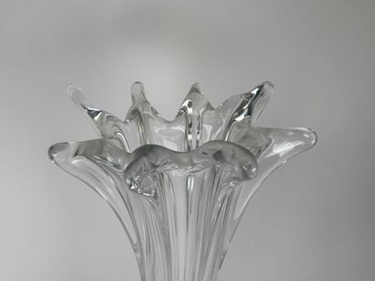Large free-form crystal vase.
H. 60 cm.