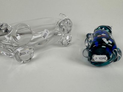Lot comprising: - VANNAES, crystal dachshund...