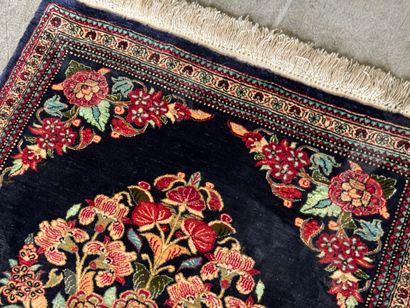 GHOUM.
Handmade silk carpet decorated with...