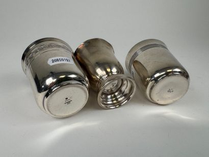 CHRISTOFLE GALLIA Suite of 3 silver-plated...