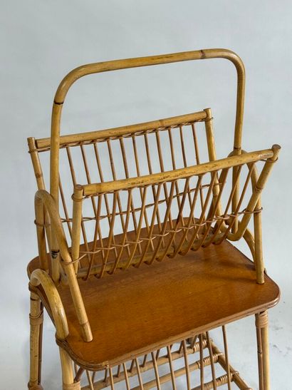 Rattan, wicker and wood set comprising: -...