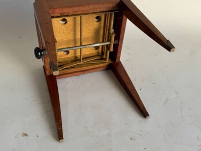 Molded wood piano stool, leather seat, height...