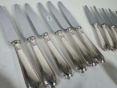 Silver-plated metal set comprising: - 6 table...