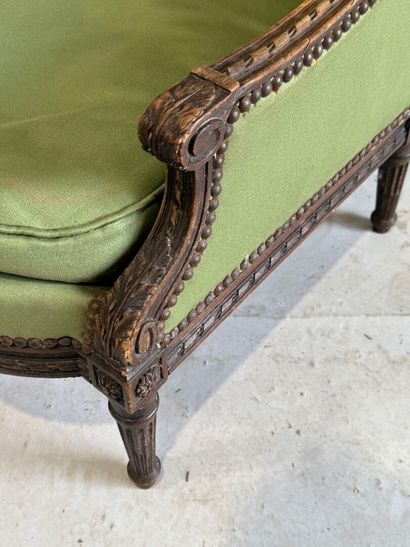 Louis XVI-style, molded and carved beech...