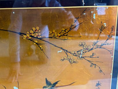 Vietnamese lacquerware decorated with branching...