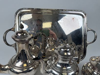 Silver-plated tea and coffee service including...