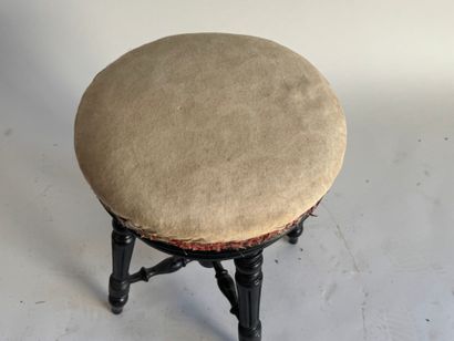 Molded, carved and blackened wood piano stool.
Napoleon...