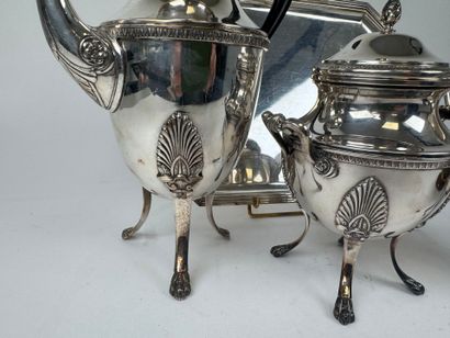 Silver-plated tea and coffee set including...