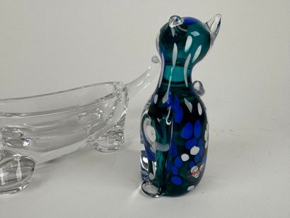 Lot comprising: - VANNAES, crystal dachshund...