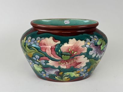 LONGCHAMP.
Large polychrome ceramic jardiniere...