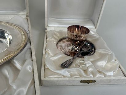 SAINT MEDARD.
Two silver-plated christening...