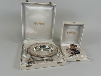 SAINT MEDARD.
Two silver-plated christening...